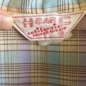 Vintage 60s H Bar C western shirt metallic pastel